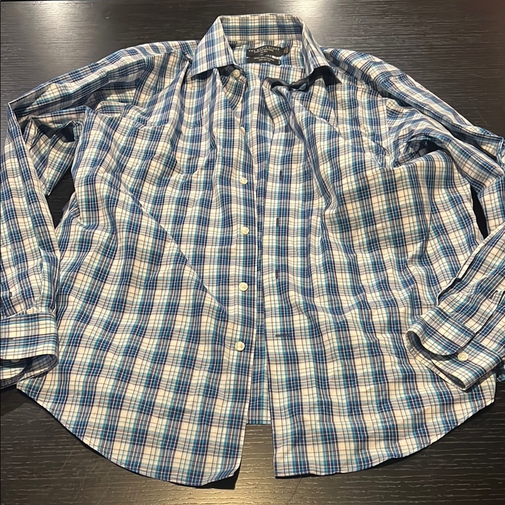 Bloomingdale’s The Men’s Store Plaid Non Iron Button-Up Shirt XXL